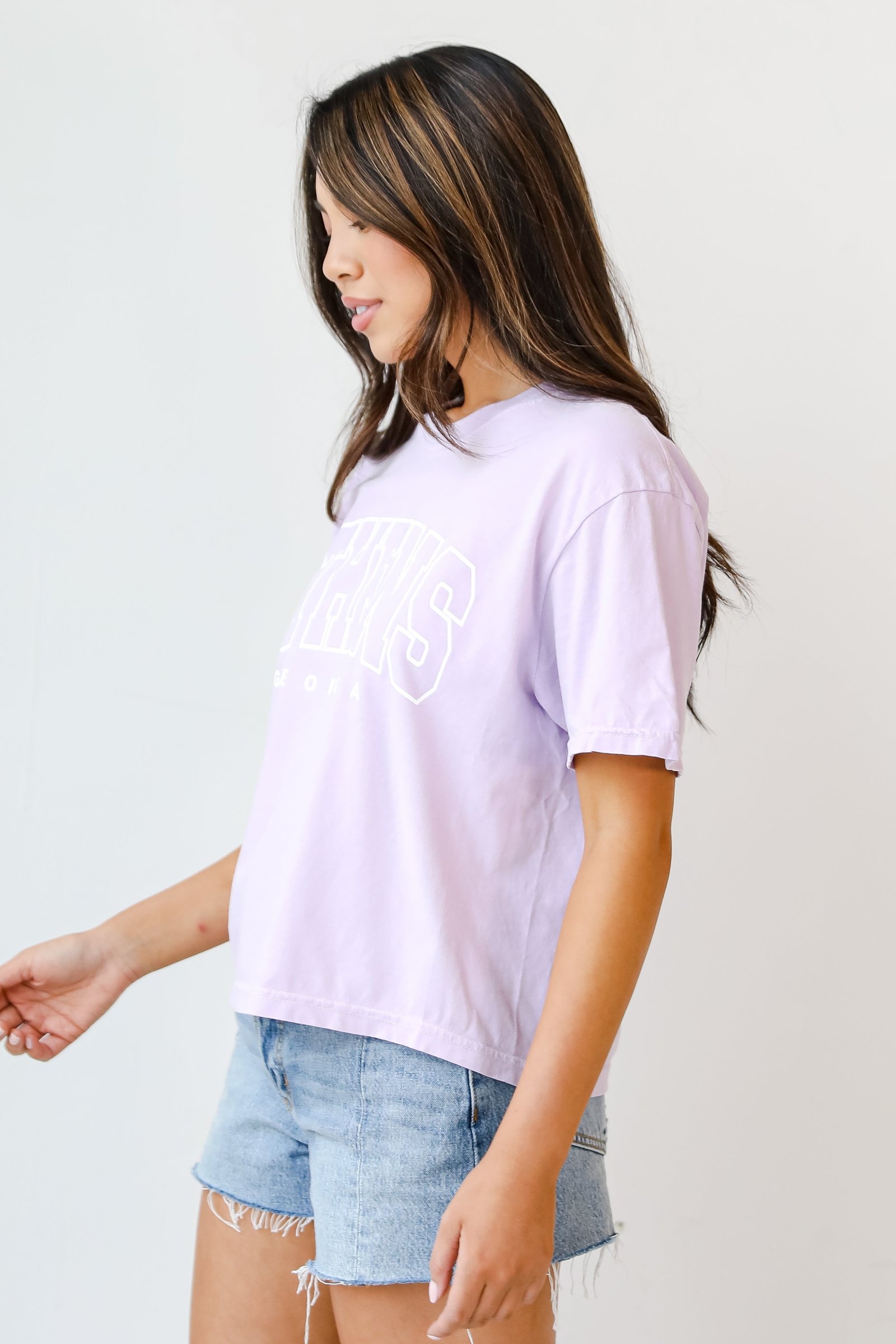 Lavender Athens Georgia Cropped Tee