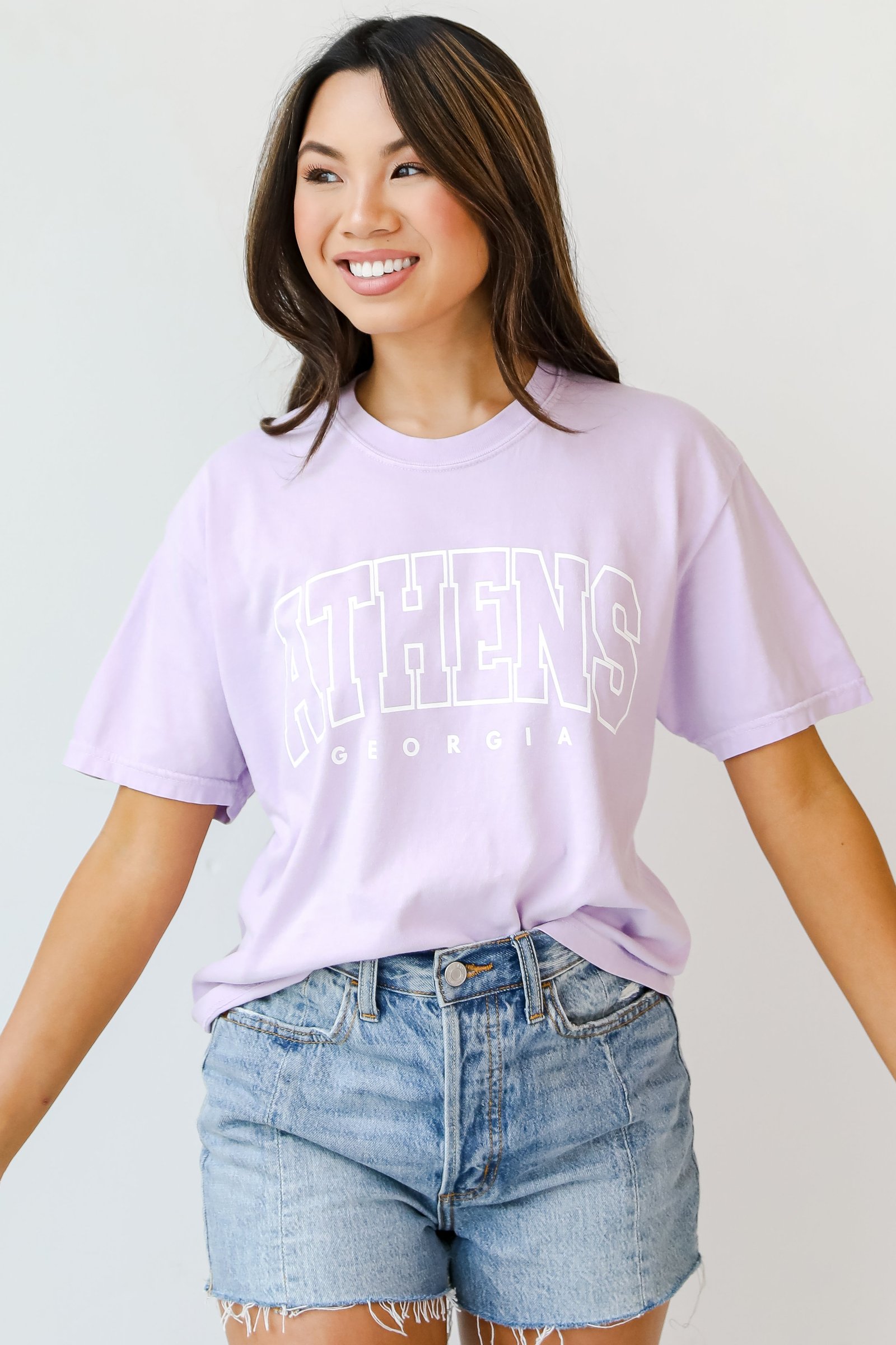 Lavender Athens Georgia Cropped Tee