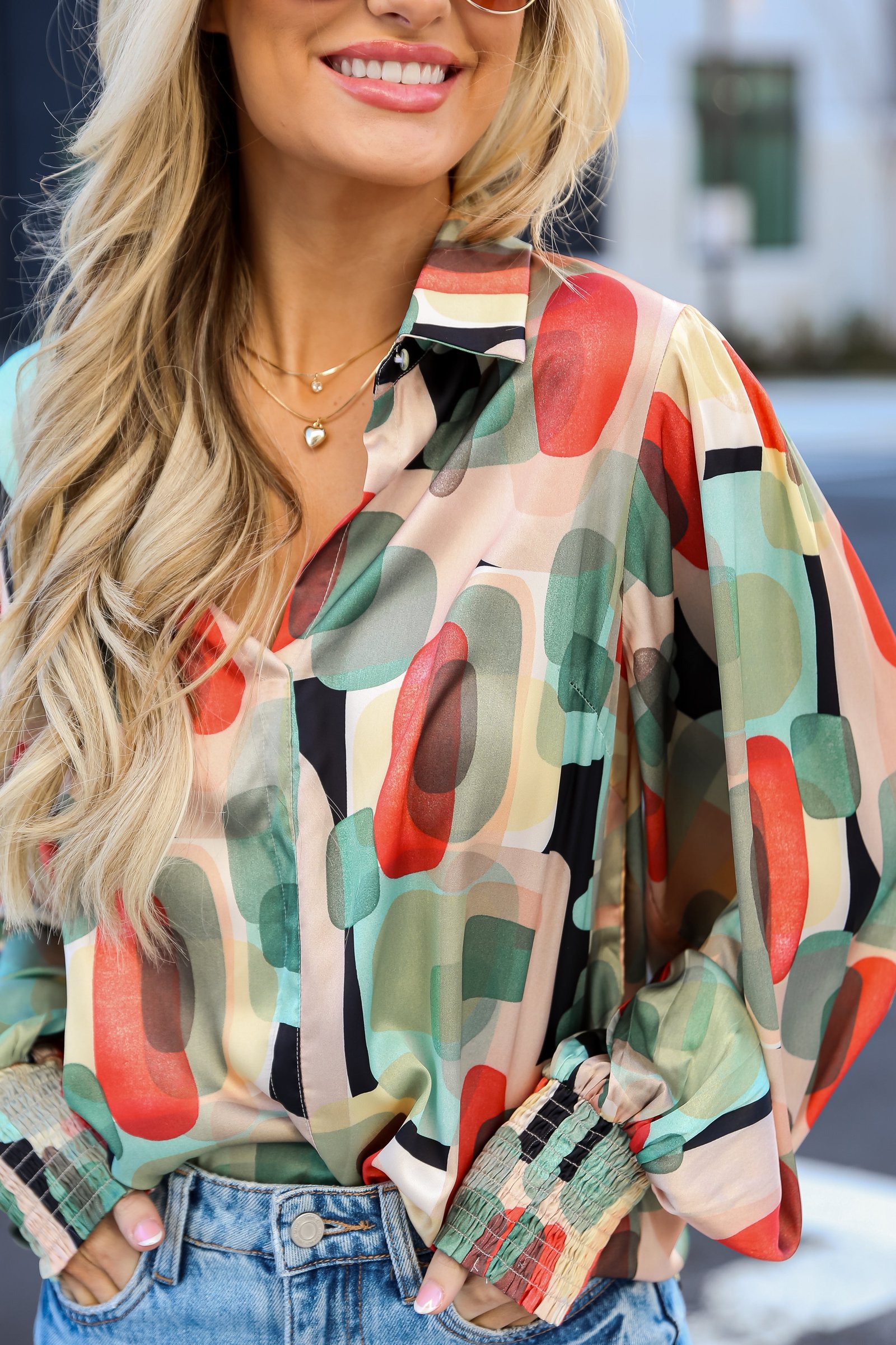 trendy Satin Blouse